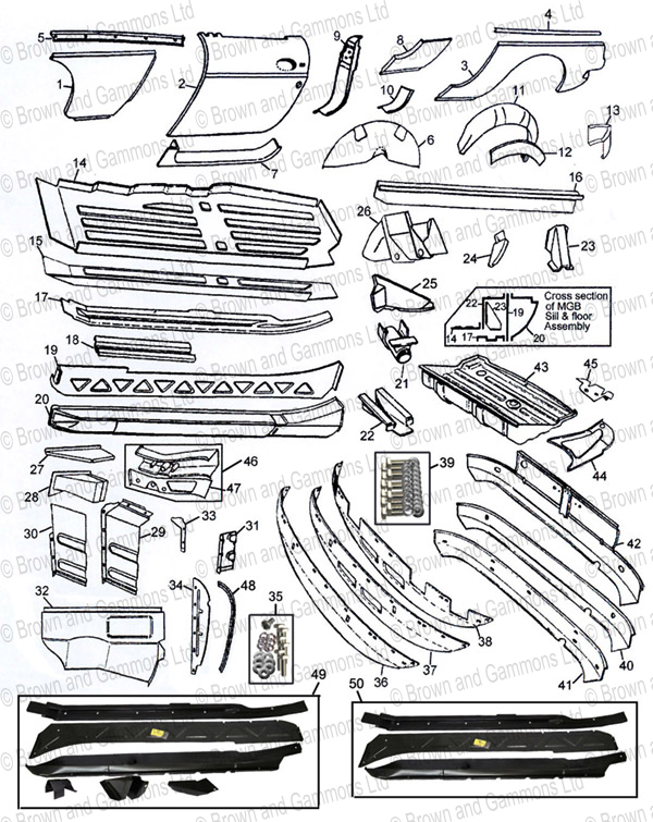 Image for Repair panels - MGB MGB GT