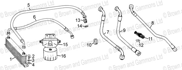 Image for Oil coolers & pipes 1800cc & V8