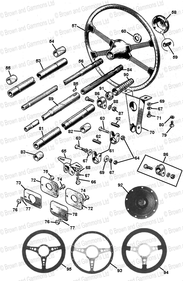 Image for Steering Column. Brackets & Steering Wheels