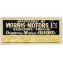 Image for MORRIS brass raditor plate MGA-MGTF