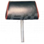 Image for BLACK/RED PIPING LEATHER PLAIN HEADREST