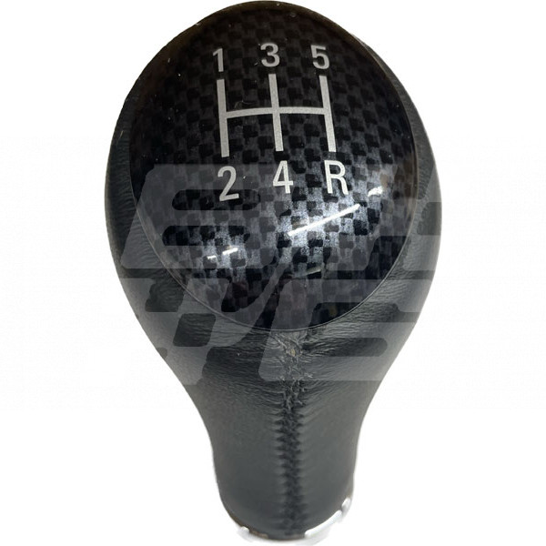 Image for gearknob manual Black leather + carbon fibre top R75 ZT